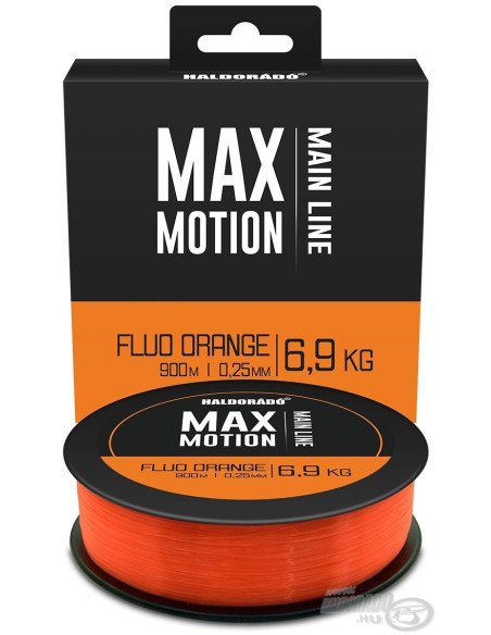 Haldorado MAX MOTION Fluo Orange 0,25mm 900m Angelschnur Hochleistungs Schnur Wettkampf Qualität-Endtackle-JJ-Fishing