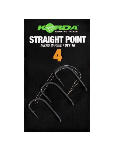 Korda Straight Point Size 4 Micro Barbed 10 Stück Angelhaken Extra Scharf-Hook & Co-JJ-Fishing