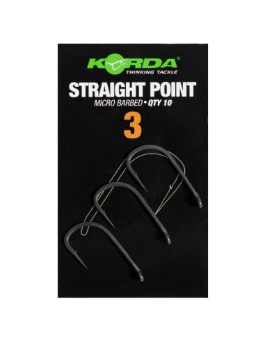 Korda Straight Point Barbed 3 Micro Barbed 10Stk. Angelhaken Extra Scharf-Hook & Co-JJ-Fishing