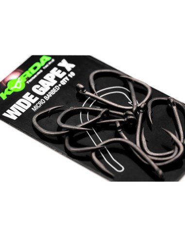 Korda Wide Gape X Size 8 10 Stück Micro Barbed Angelhaken Extra Scharf Ultra Stark-Hook & Co-JJ-Fishing