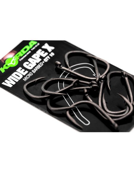 Korda Wide Gape X Size 8 10 Stück Micro Barbed Angelhaken Extra Scharf Ultra Stark-Hook & Co-JJ-Fishing