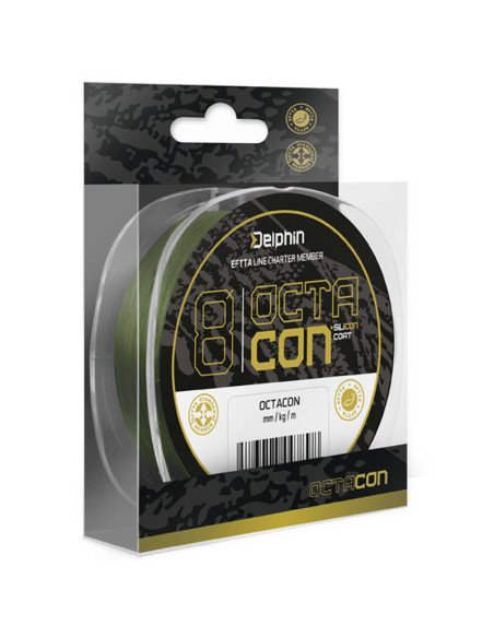 Delphin OctaCON 0,12mm 7,5kg 135m grün 8-fach geflochtene Schnur PE-Fasern Spitzenmodel-Schnüre-JJ-Fishing