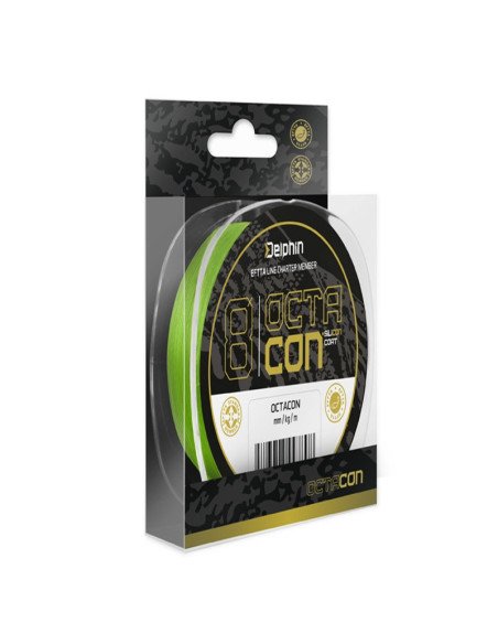 Delphin OctaCON 0,12mm 7,5kg 135m fluo grün 8-fach geflochtene Schnur PE-Fasern Spitzenmodel-Schnüre-JJ-Fishing