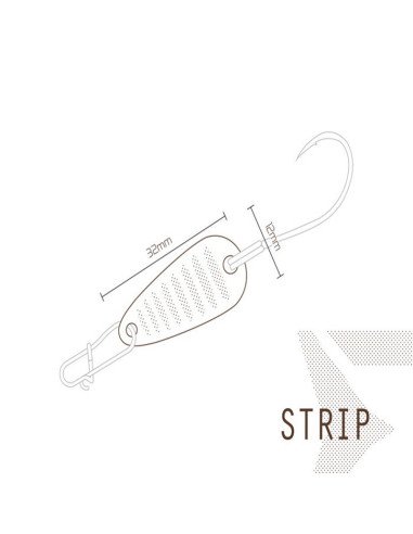 Delphin STRIP Spoon Zebra 1 Stück 3,2cm 2g Hook 8 Forellen Blinker Trout Bait Spinnköder Ultra Leicht-Blinker / Spinnköder-JJ...
