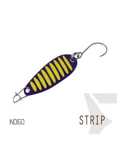 Delphin STRIP Spoon Indigo 1 Stück 3,2cm 2g Hook 8 Forellen Blinker Trout Bait Spinnköder Ultra Leicht-Blinker / Spinnköder-J...