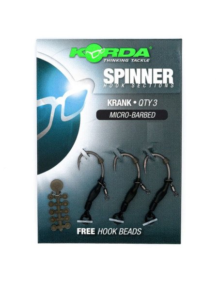 Korda Spinner Hook Sections Krank Size 6 Micro Barbed 3 Stück Krank Angelhaken Extra Scharf Pop Up Montage-Hook & Co-JJ-Fishing