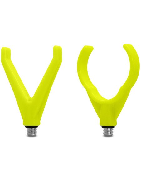 Delphin HoldSET 2 Stück Fluo Gelb Uni Rod Rest Rutenauflagen Set-Rutenauflagen-JJ-Fishing
