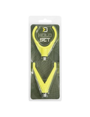 Delphin HoldSET 2 Stück Fluo Gelb Uni Rod Rest Rutenauflagen Set-Rutenauflagen-JJ-Fishing