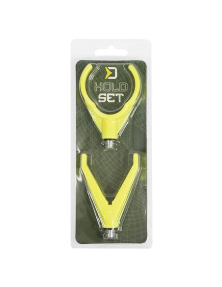 Delphin HoldSET 2 Stück Fluo Gelb Uni Rod Rest Rutenauflagen Set-Rutenauflagen-JJ-Fishing