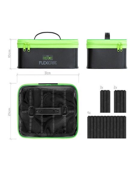 Delphin REAXE FlexiCASE EVA-Organizer Method Feeder Wasserdichte Angeltasche Verstellbar-Angelzubehör-JJ-Fishing