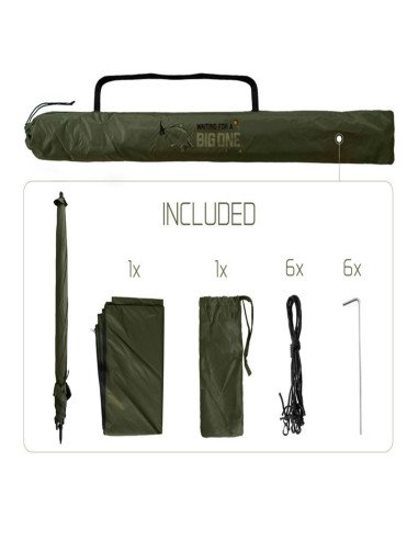 Delphin BigONE CAPE 250cm inkl. 3/4 Seitenwände Regenschirm Wasserdicht Angelschirm-Tackle & Co-JJ-Fishing