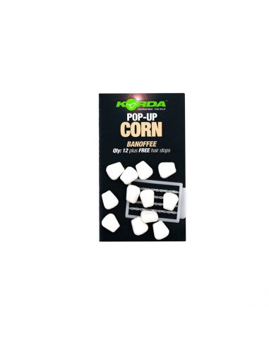 Korda Pop-Up Corn 12 Stück Banoffee White Auftreibende Kunstköder Fake Bait + Hair Stops-Fake Baits-JJ-Fishing