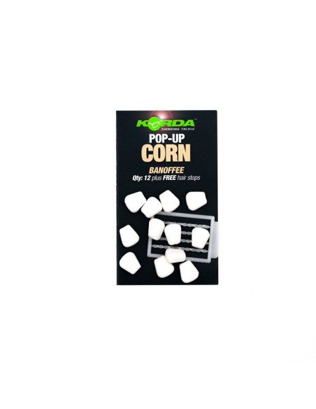 Korda Pop-Up Corn 12 Stück Banoffee White Auftreibende Kunstköder Fake Bait + Hair Stops-Fake Baits-JJ-Fishing