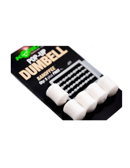 Korda Pop-Up Dumbell 12mm Banoffee White 8 Stück Auftreibende Kunstköder Fake Bait + Hair Stops-Fake Baits-JJ-Fishing