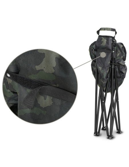 Delphin FOLDIX Banx Sessel Camo Angelsessel Faltbar mit Tragetasche Carp Chair-Angelliegen & Angelstühle-JJ-Fishing
