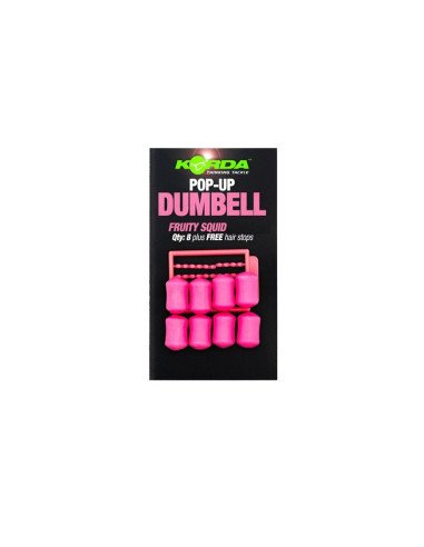 Korda Pop-Up Dumbell 12mm Fruity Squid pink 8 Stück Auftreibende Kunstköder Fake Bait + Hair Stops-Fake Baits-JJ-Fishing