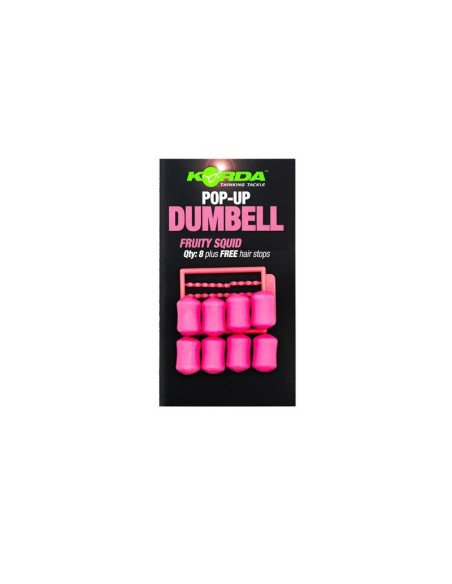 Korda Pop-Up Dumbell 12mm Fruity Squid pink 8 Stück Auftreibende Kunstköder Fake Bait + Hair Stops-Fake Baits-JJ-Fishing