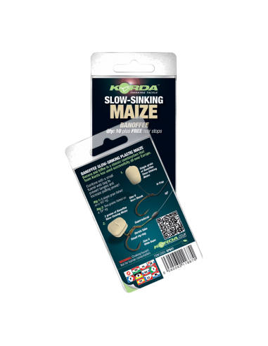 Korda Pop-Up Maize 10 Stück Banoffee white Auftreibende Kunstköder Fake Baits + Hair Stops-Fake Baits-JJ-Fishing