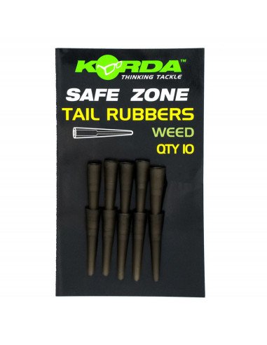Korda Rubbers Weed Green Tail Rubber Safty Clip Sleeves-Anti Tangle-JJ-Fishing