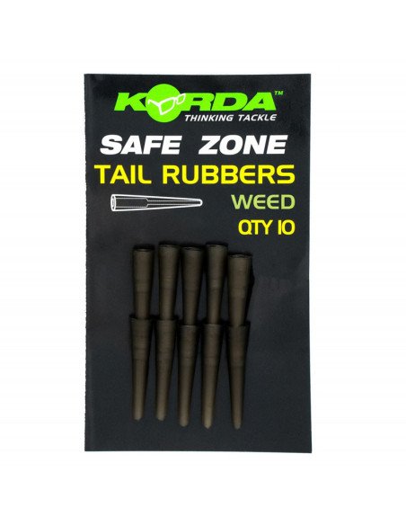 Korda Rubbers Weed Green Tail Rubber Safty Clip Sleeves-Anti Tangle-JJ-Fishing