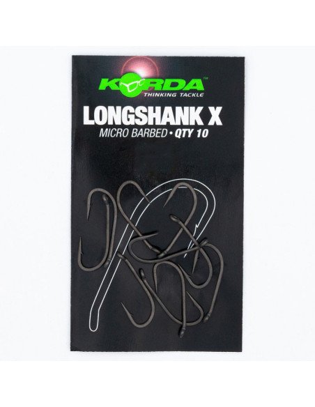 Korda Long Shank X Size 2 Micro Barbed 10Stk. Angelhaken Extra Scharf Ultra Stark-Hook & Co-JJ-Fishing