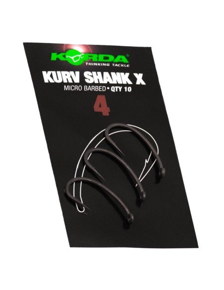 Korda Kurv Shank X Size 4 Micro Barbed 10 Stück Angelhaken Extra Scharf Ultra Stark-Hook & Co-JJ-Fishing