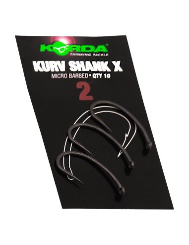 Korda Kurv Shank X Size 2 Micro Barbed 10 Stück Angelhaken Extra Scharf Ultra Stark-Hook & Co-JJ-Fishing