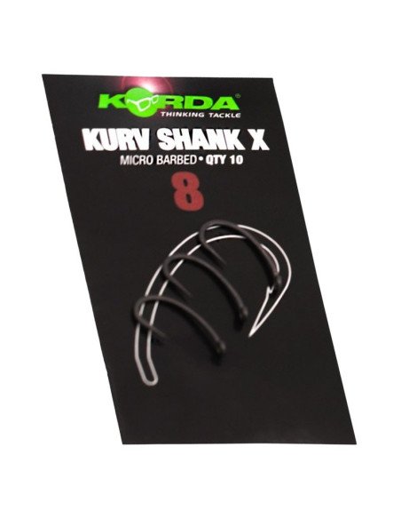 Korda Kurv Shank X Size 8 Micro Barbed 10 Stück Angelhaken Extra Scharf Ultra Stark-Hook & Co-JJ-Fishing