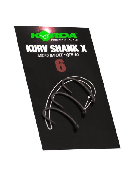 Korda Kurv Shank X Size 6 Micro Barbed 10 Stück Angelhaken Extra Scharf Ultra Stark-Hook & Co-JJ-Fishing