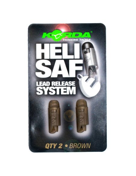 Korda Heli-Safe Brown 2 Stück Helicopter Sicherheits System Safty Clip-Heli-Rig Zubehör-JJ-Fishing