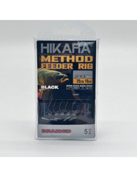 Traper Hikara Extreme Quick Nr.12 Method Feeder Vorfächer 25lb Geflochten Extra Robust nr12/25lb-Endtackle-JJ-Fishing