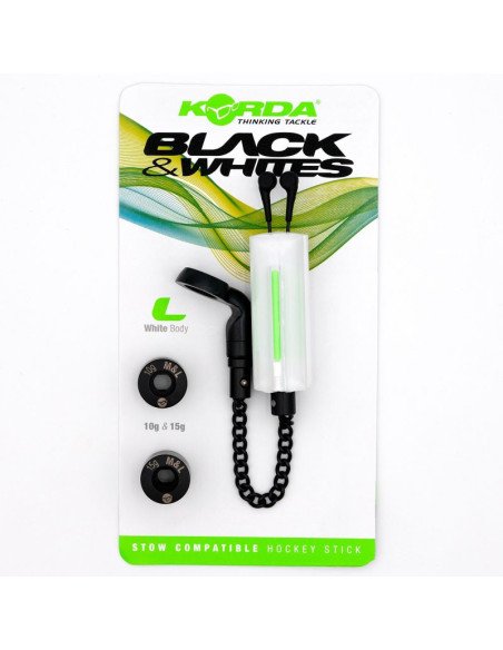 Korda Large White Bobbin Hängebissanzeiger mit Kette Bite Indicator-Bite Alarms & Bobbins-JJ-Fishing