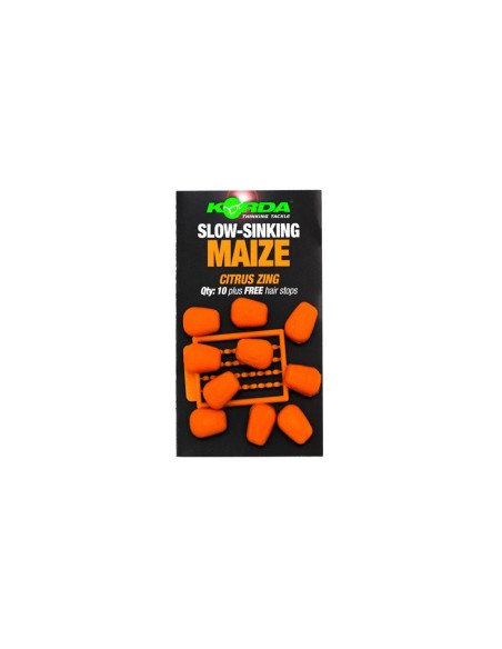 Korda Pop-Up Maize 10 Stück Citrus Zing Orange Auftreibende Kunstköder Fake Baits + Hair Stops-Fake Baits-JJ-Fishing