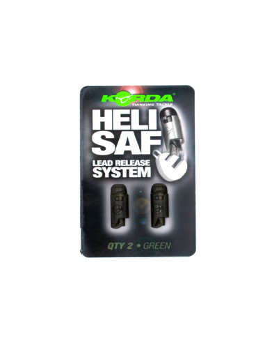 Korda Heli-Safe Greem 2 Stück Helicopter Sicherheits System Safty Clip-Heli-Rig Zubehör-JJ-Fishing