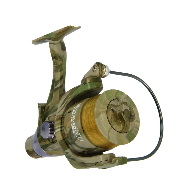 NGT Camo 60 Angelrolle Freilaufrolle mit Schnur-Freilaufrollen-JJ-Fishing