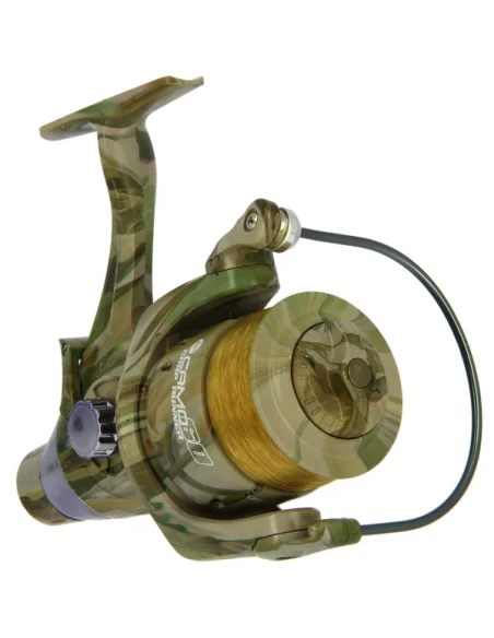 NGT Camo 60 Angelrolle Freilaufrolle mit Schnur-Freilaufrollen-JJ-Fishing