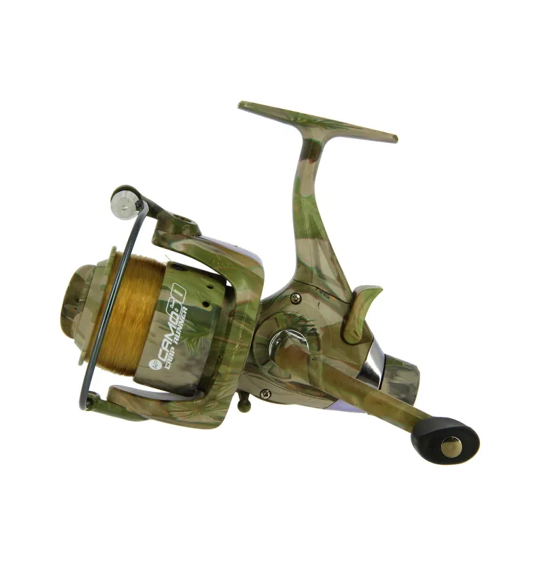 NGT Camo 60 Angelrolle Freilaufrolle mit Schnur-Freilaufrollen-JJ-Fishing