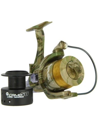 NGT Camo 60 Angelrolle Freilaufrolle mit Schnur-Freilaufrollen-JJ-Fishing