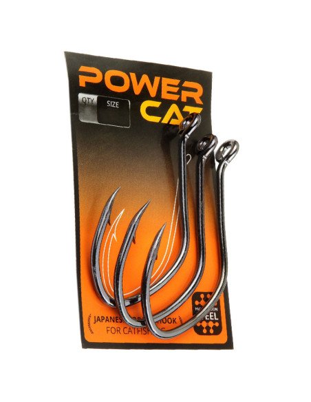 Nevis Power Cat Größe 1/0 Barbed 6 Stück Wels Angelhaken Extra Stark-Wels Zubehör-JJ-Fishing