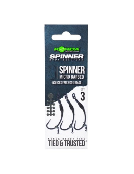 Korda Spinner Hook Sections Spinner Size 6 Micro Barbed 3 Stück Rig Angelhaken-Hook & Co-JJ-Fishing