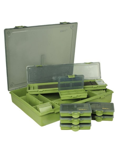 Carp Academy Carp Tackle Box All-In-One Set Green End Tackle Box-Tackle Boxing-JJ-Fishing