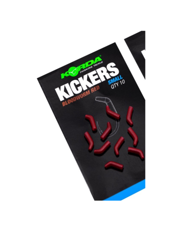 Korda Kickers Bloodworm Red Small 10 Stück Hakenwinkel Fischmaul-Leader material & mounting accessories-JJ-Fishing
