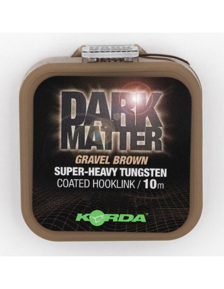 Korda Dark Matter Tungsten Coated Braid Gravel Brown 25lb 10m Super-Heavy Vorfachmaterial Extrem Sinkend-Vorfachmaterial & Mo...