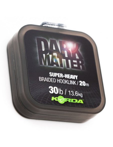 Korda Dark Matter Braid 30lb Braided Hooklink Super Heavy 20m Geflochtenes Vorfachmaterial Fast Sinking-Leader material & mou...