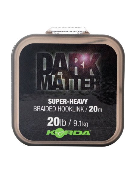 Korda Dark Matter Braid 20lb Braided Hooklink Super Heavy 20m Geflochtenes Vorfachmaterial Fast Sinking-Leader material & mou...