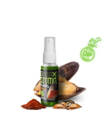 Delphin AromaX Mussel & Spice Dip-Spray 30ml Fluo Green Smoke Edition-Köder-JJ-Fishing