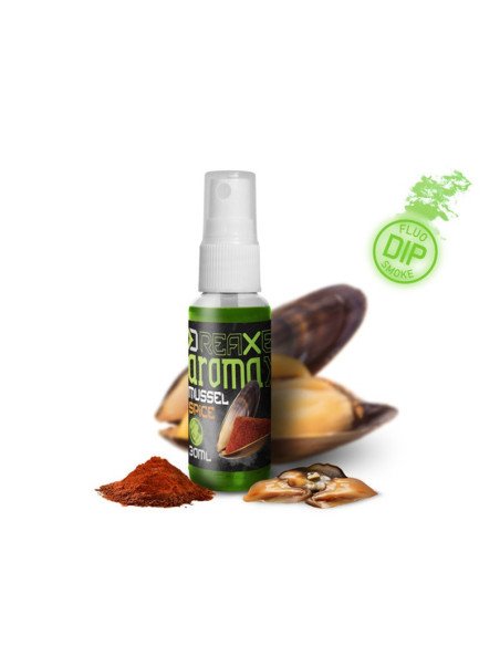 Delphin AromaX Mussel & Spice Dip-Spray 30ml Fluo Green Smoke Edition-Köder-JJ-Fishing