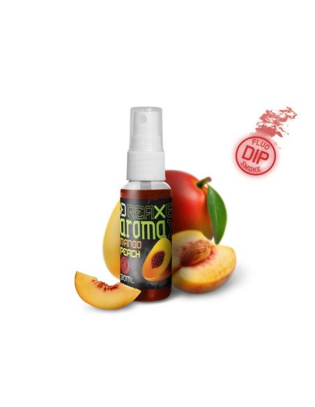 Delphin AromaX Mango & Pfirsich Dip-Spray 30ml Rot Smoke Edition-Bait-JJ-Fishing