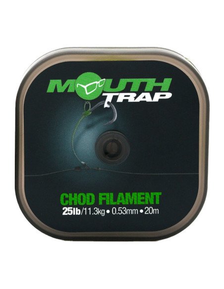 Korda Mouth Trap 25lb 0.53mm 20m Chod Filament Extra Steif Biegefähig-Leader material & mounting accessories-JJ-Fishing