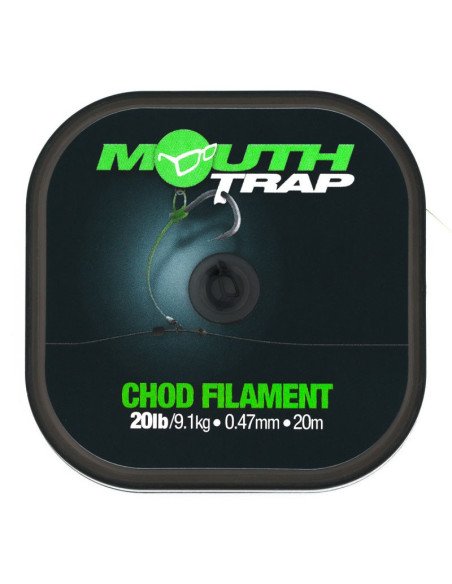 Korda Mouth Trap 20lb 0.47mm 20m Chod Filament Extra Steif Biegefähig-Leader material & mounting accessories-JJ-Fishing